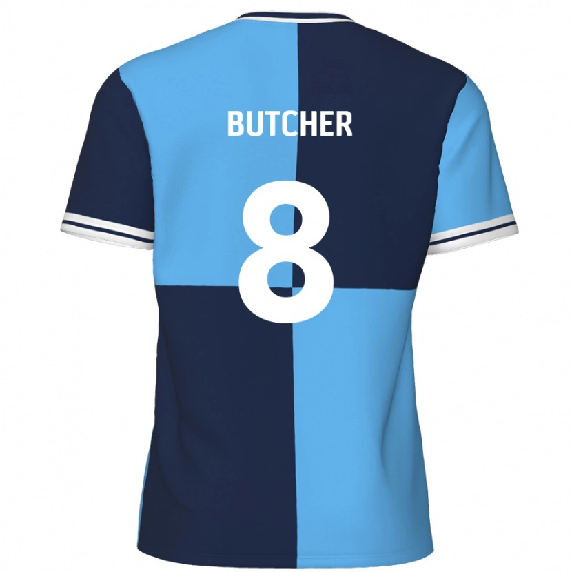 Danxen Mujer Camiseta Matt Butcher #8 Azul Cielo Azul Oscuro 1ª Equipación 2024/25 La Camisa