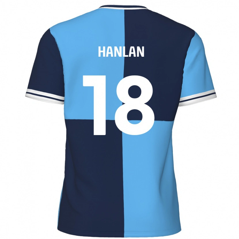 Danxen Mujer Camiseta Brandon Hanlan #18 Azul Cielo Azul Oscuro 1ª Equipación 2024/25 La Camisa