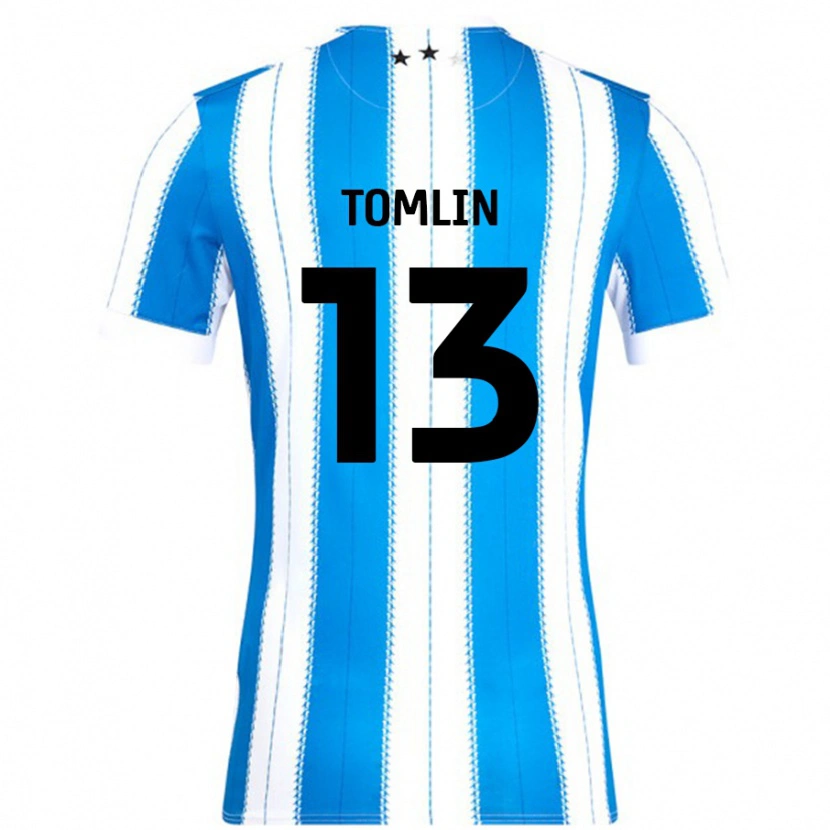 Danxen Mujer Camiseta Phoebe Tomlin #13 Azul Blanco 1ª Equipación 2024/25 La Camisa