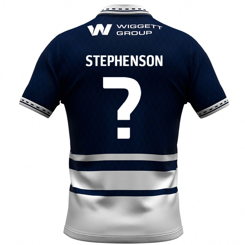 Danxen Mujer Camiseta Joshua Stephenson #0 Azul Marino Blanco 1ª Equipación 2024/25 La Camisa
