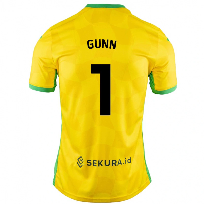 Danxen Mujer Camiseta Angus Gunn #1 Amarillo Verde 1ª Equipación 2024/25 La Camisa