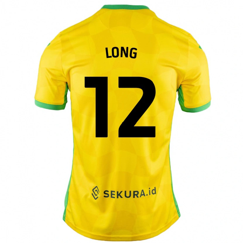 Danxen Mujer Camiseta George Long #12 Amarillo Verde 1ª Equipación 2024/25 La Camisa