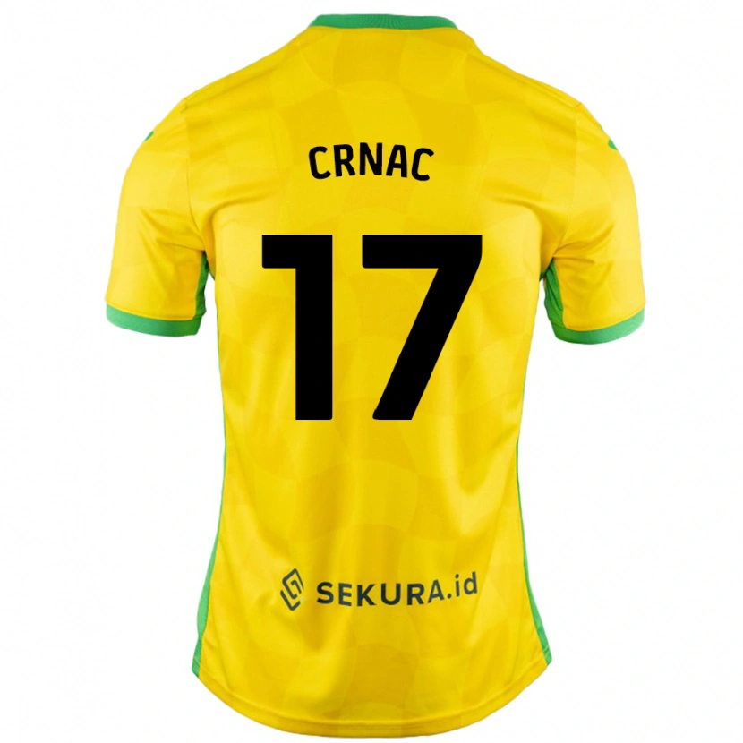 Danxen Mujer Camiseta Ante Crnac #17 Amarillo Verde 1ª Equipación 2024/25 La Camisa