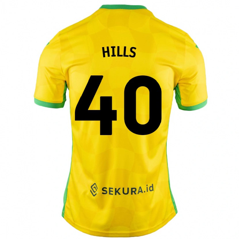 Danxen Mujer Camiseta Brad Hills #40 Amarillo Verde 1ª Equipación 2024/25 La Camisa