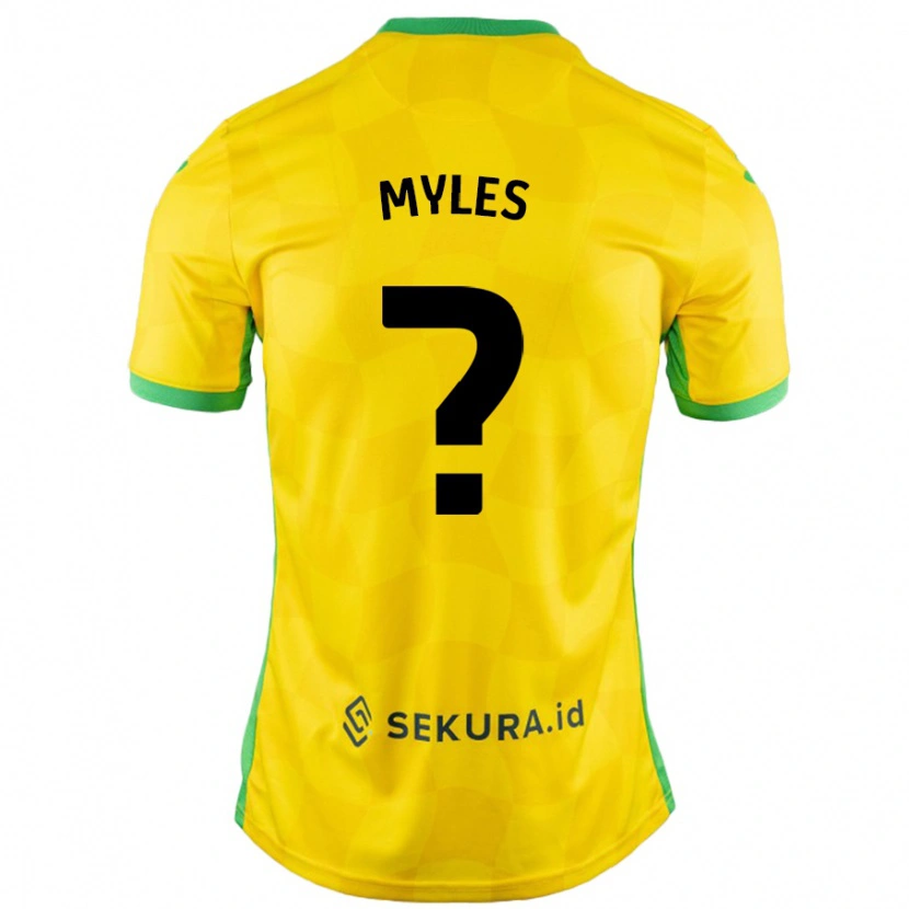 Danxen Mujer Camiseta Elliot Myles #0 Amarillo Verde 1ª Equipación 2024/25 La Camisa