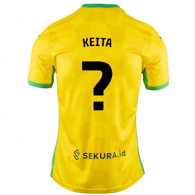 Danxen Mujer Camiseta Gabriel Keita #0 Amarillo Verde 1ª Equipación 2024/25 La Camisa