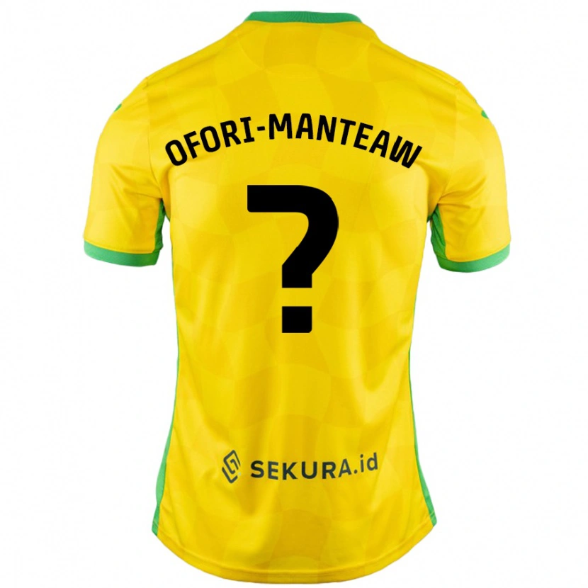 Danxen Mujer Camiseta Lloyd Ofori-Manteaw #0 Amarillo Verde 1ª Equipación 2024/25 La Camisa
