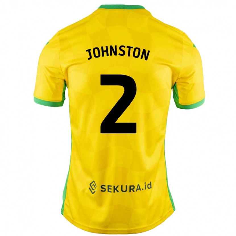 Danxen Mujer Camiseta Chardonnay Johnston #2 Amarillo Verde 1ª Equipación 2024/25 La Camisa