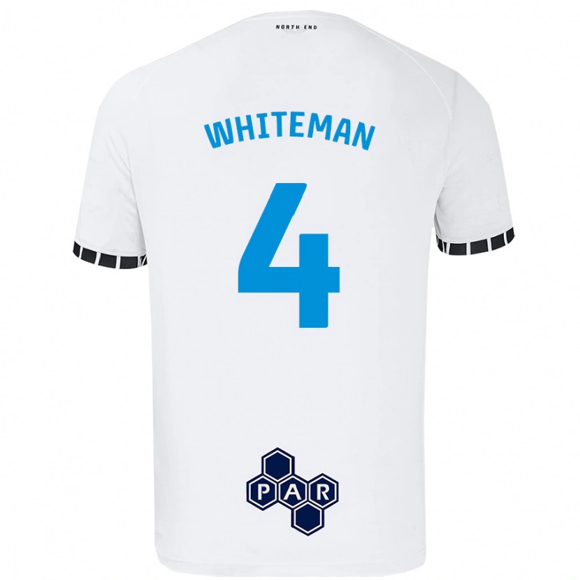Danxen Mujer Camiseta Ben Whiteman #4 Blanco 1ª Equipación 2024/25 La Camisa