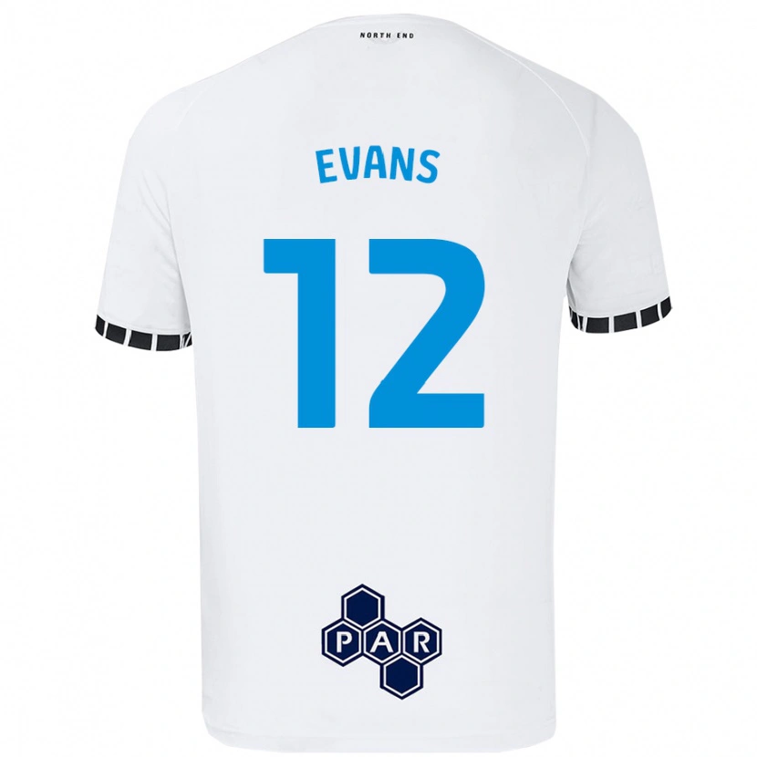 Danxen Mujer Camiseta Ched Evans #12 Blanco 1ª Equipación 2024/25 La Camisa