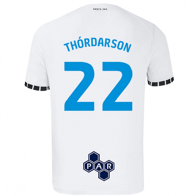 Danxen Mujer Camiseta Stefán Teitur Thórdarson #22 Blanco 1ª Equipación 2024/25 La Camisa