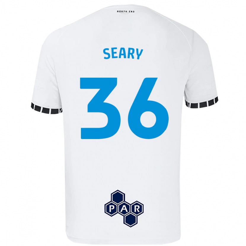 Danxen Mujer Camiseta Josh Seary #36 Blanco 1ª Equipación 2024/25 La Camisa