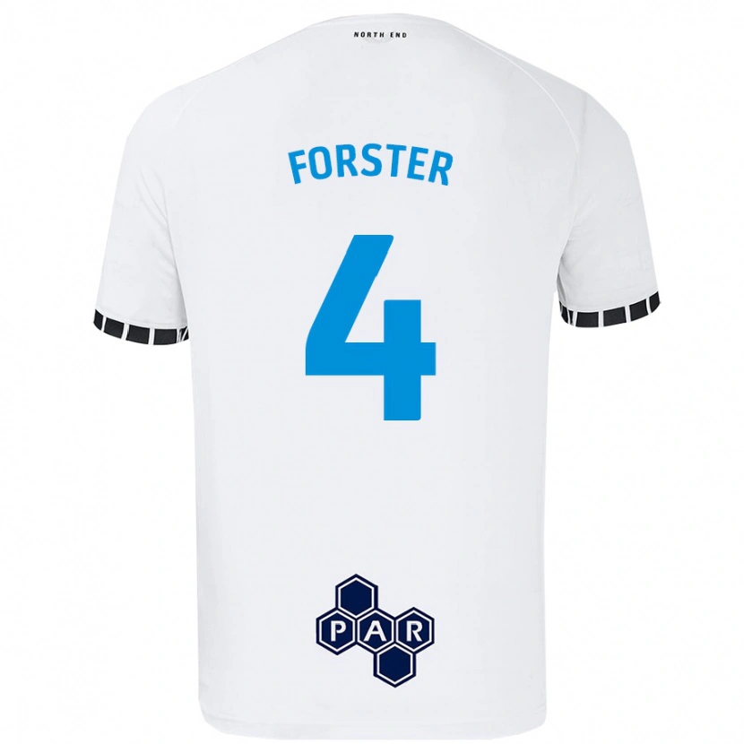 Danxen Mujer Camiseta Hannah Forster #4 Blanco 1ª Equipación 2024/25 La Camisa