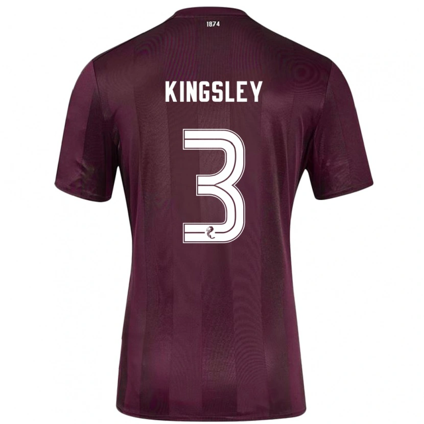 Danxen Mujer Camiseta Stephen Kingsley #3 Borgoña 1ª Equipación 2024/25 La Camisa