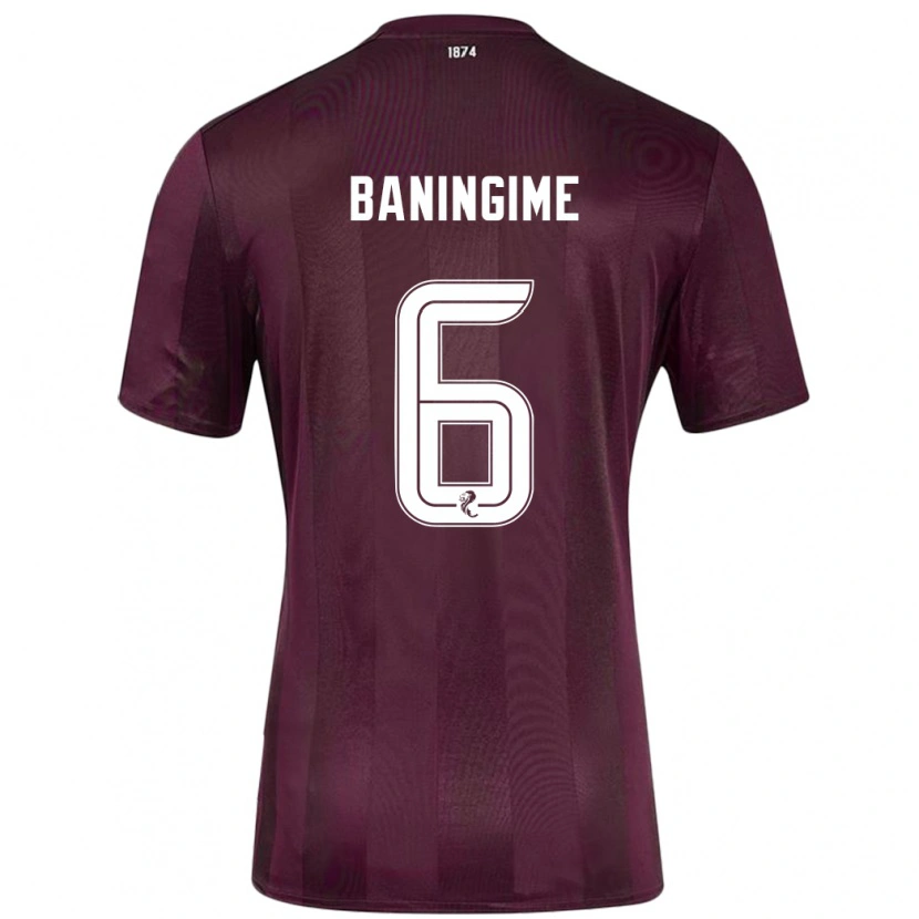 Danxen Mujer Camiseta Beni Baningime #6 Borgoña 1ª Equipación 2024/25 La Camisa