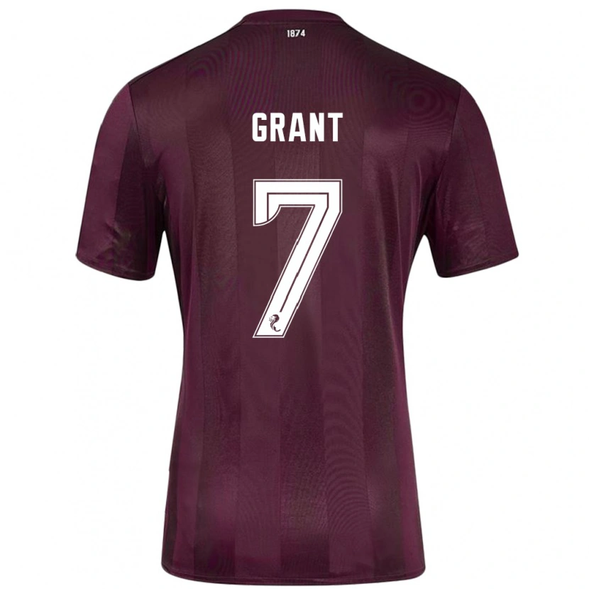 Danxen Mujer Camiseta Jorge Grant #7 Borgoña 1ª Equipación 2024/25 La Camisa