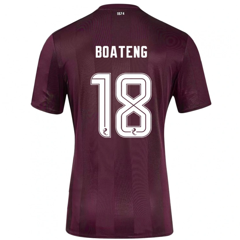 Danxen Mujer Camiseta Malachi Boateng #18 Borgoña 1ª Equipación 2024/25 La Camisa