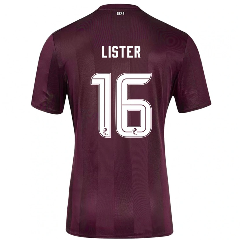 Danxen Mujer Camiseta Henry Lister #16 Borgoña 1ª Equipación 2024/25 La Camisa
