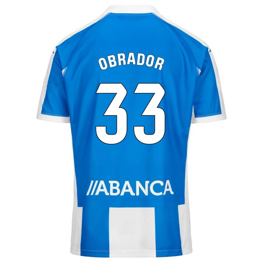 Danxen Mujer Camiseta Rafa Obrador #33 Azul Blanco 1ª Equipación 2024/25 La Camisa