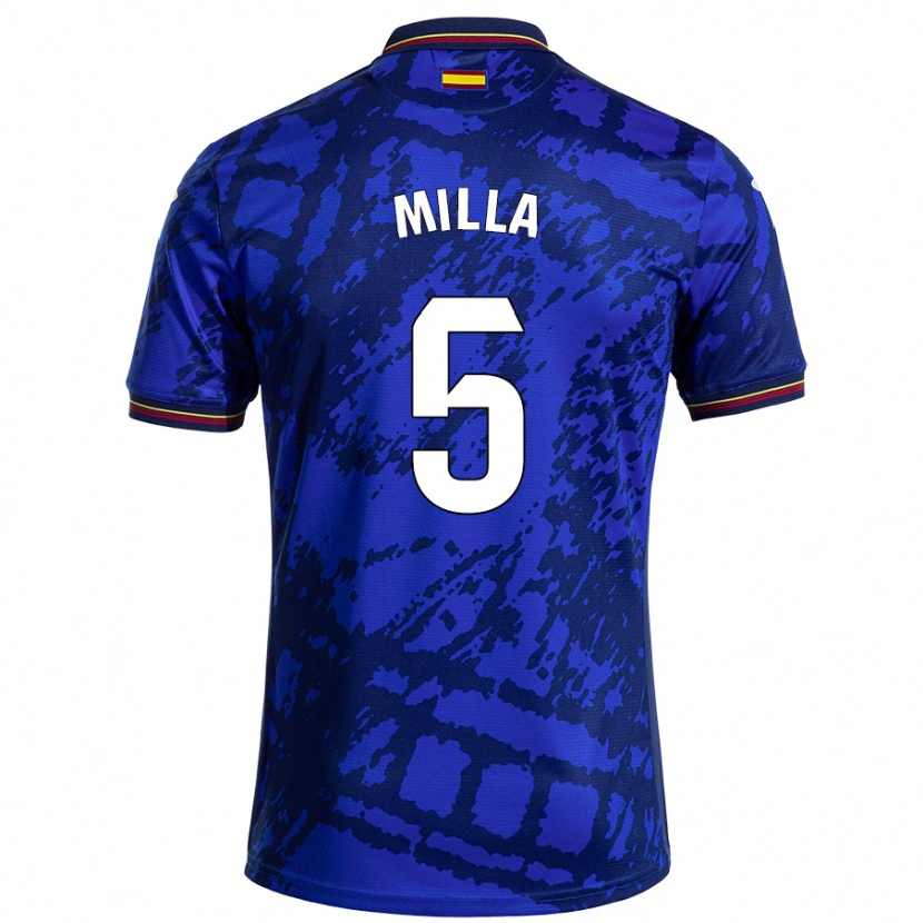 Danxen Mujer Camiseta Luis Milla #5 Azul Más Oscuro 1ª Equipación 2024/25 La Camisa