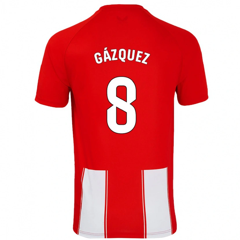 Danxen Mujer Camiseta Joan Gázquez #8 Rojo Blanco 1ª Equipación 2024/25 La Camisa