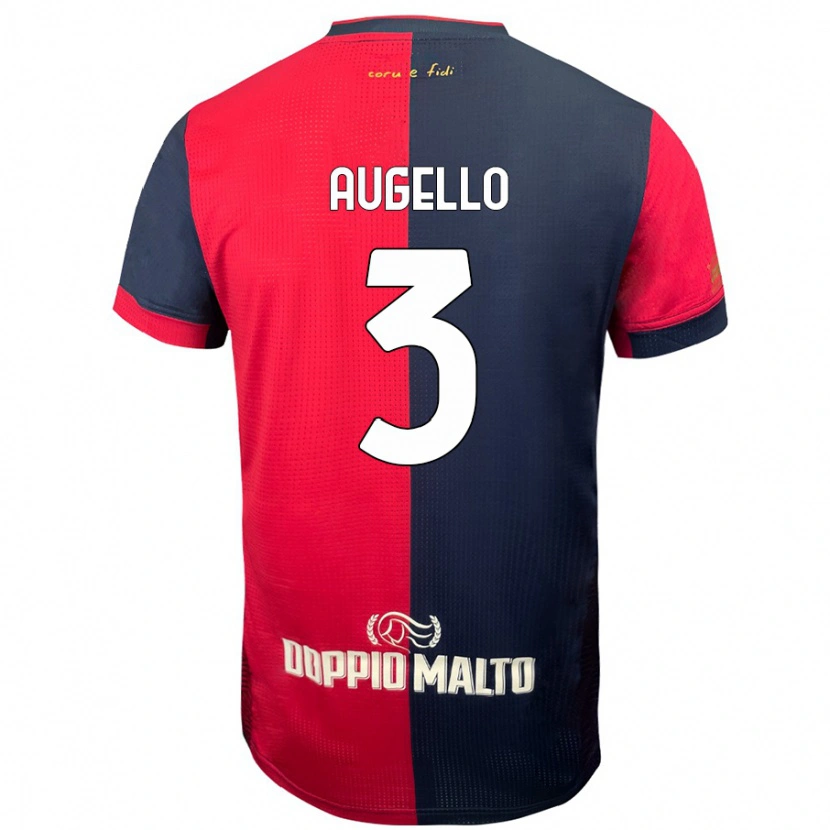 Danxen Mujer Camiseta Tommaso Augello #3 Rojo Azul Más Oscuro 1ª Equipación 2024/25 La Camisa