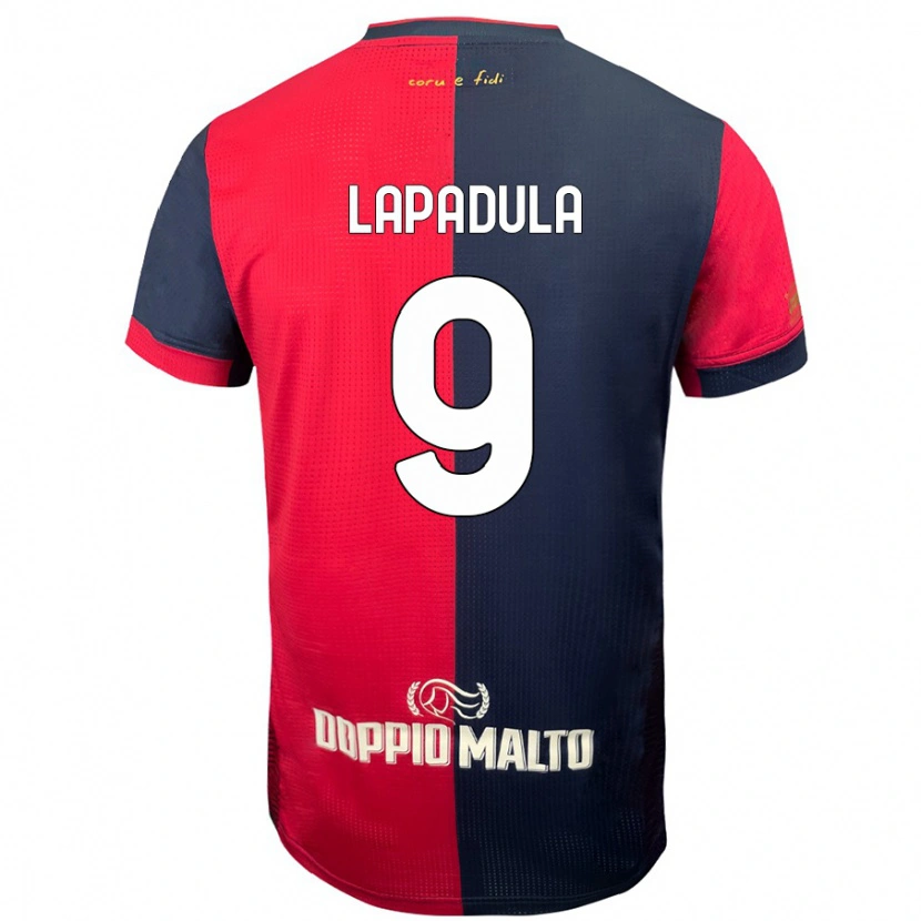 Danxen Mujer Camiseta Gianluca Lapadula #9 Rojo Azul Más Oscuro 1ª Equipación 2024/25 La Camisa
