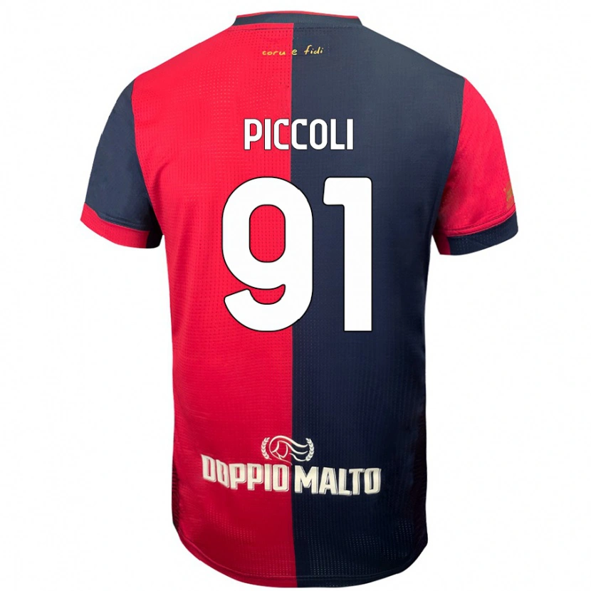 Danxen Mujer Camiseta Roberto Piccoli #91 Rojo Azul Más Oscuro 1ª Equipación 2024/25 La Camisa