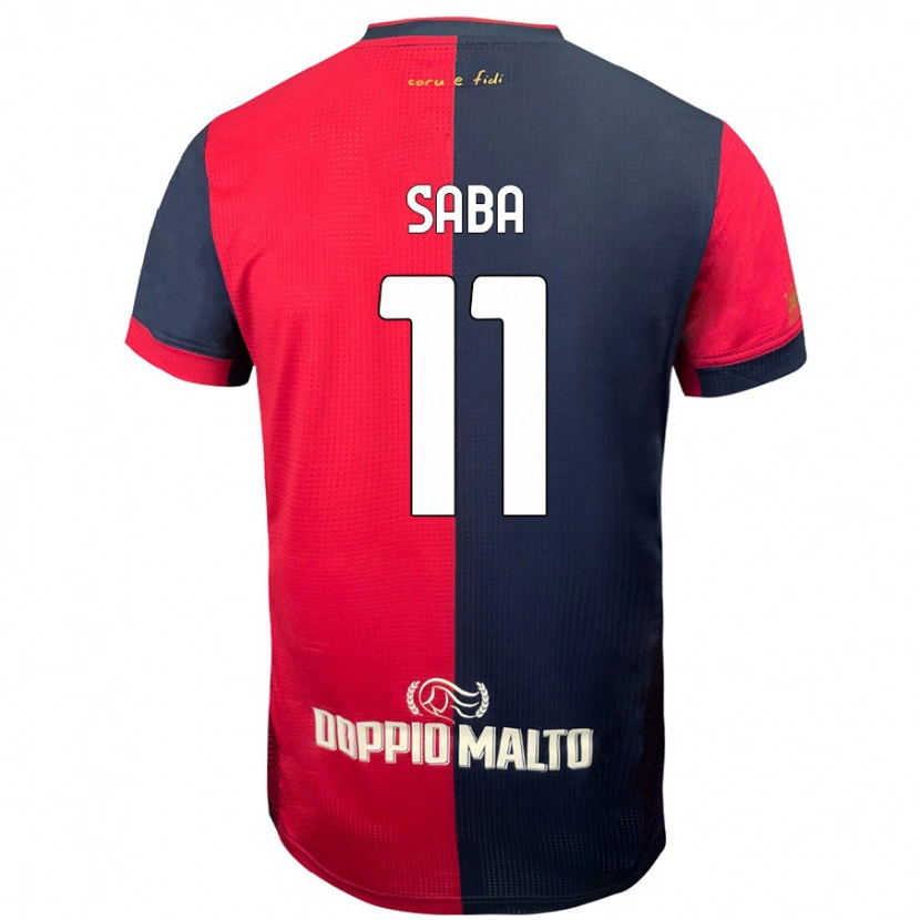 Danxen Mujer Camiseta Alessio Saba #11 Rojo Azul Más Oscuro 1ª Equipación 2024/25 La Camisa