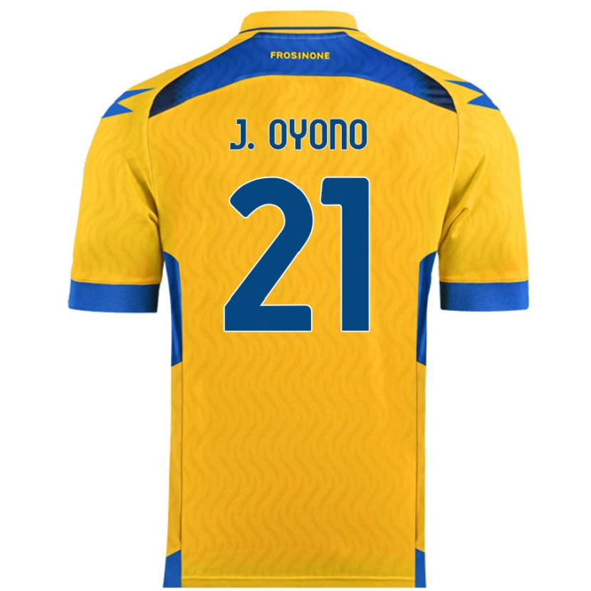 Danxen Mujer Camiseta Jérémy Oyono #21 Amarillo 1ª Equipación 2024/25 La Camisa