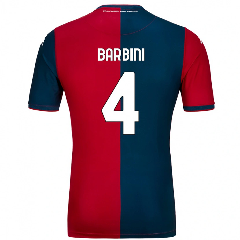 Danxen Mujer Camiseta Matteo Barbini #4 Rojo Azul Oscuro 1ª Equipación 2024/25 La Camisa
