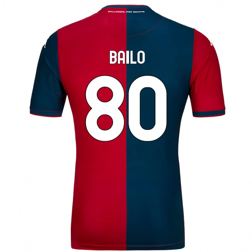 Danxen Mujer Camiseta Giorgio Bailo #80 Rojo Azul Oscuro 1ª Equipación 2024/25 La Camisa