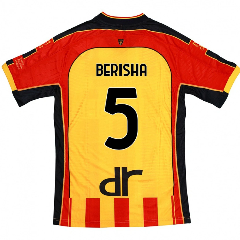 Danxen Mujer Camiseta Medon Berisha #5 Amarillo Rojo 1ª Equipación 2024/25 La Camisa