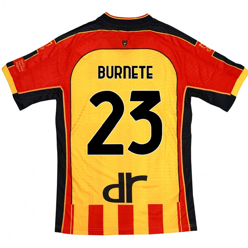 Danxen Mujer Camiseta Rareș Burnete #23 Amarillo Rojo 1ª Equipación 2024/25 La Camisa