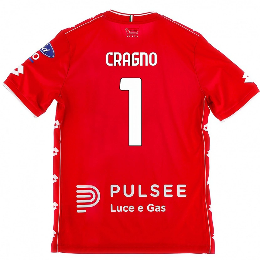 Danxen Mujer Camiseta Alessio Cragno #1 Rojo Blanco 1ª Equipación 2024/25 La Camisa