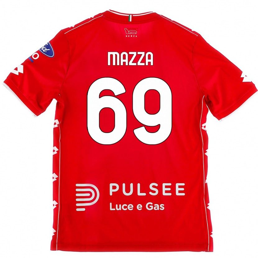 Danxen Mujer Camiseta Andrea Mazza #69 Rojo Blanco 1ª Equipación 2024/25 La Camisa