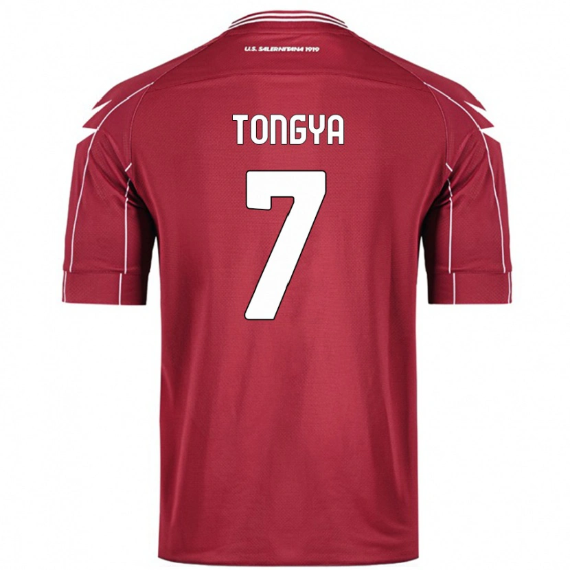 Danxen Mujer Camiseta Franco Tongya #7 Borgoña 1ª Equipación 2024/25 La Camisa