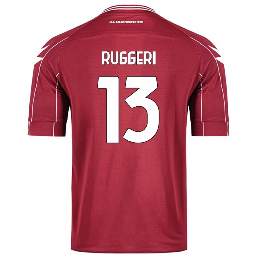Danxen Mujer Camiseta Fabio Ruggeri #13 Borgoña 1ª Equipación 2024/25 La Camisa
