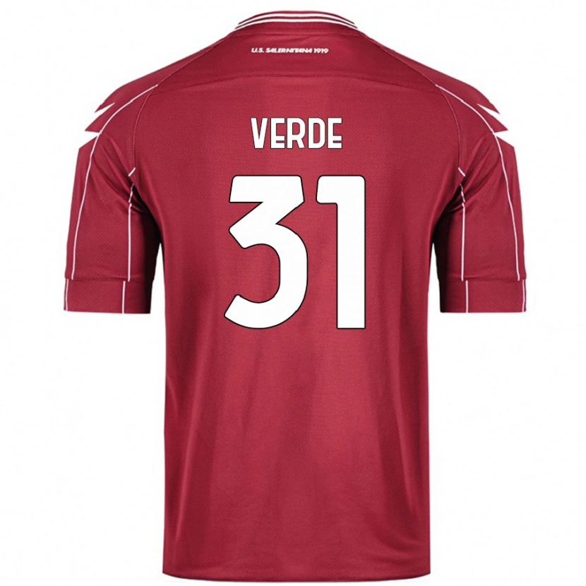 Danxen Mujer Camiseta Daniele Verde #31 Borgoña 1ª Equipación 2024/25 La Camisa