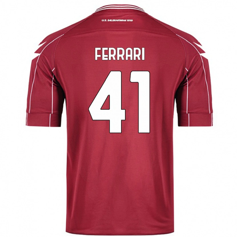 Danxen Mujer Camiseta Tommaso Ferrari #41 Borgoña 1ª Equipación 2024/25 La Camisa