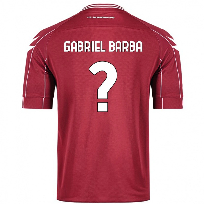 Danxen Mujer Camiseta Luigi Gabriel Barba #0 Borgoña 1ª Equipación 2024/25 La Camisa