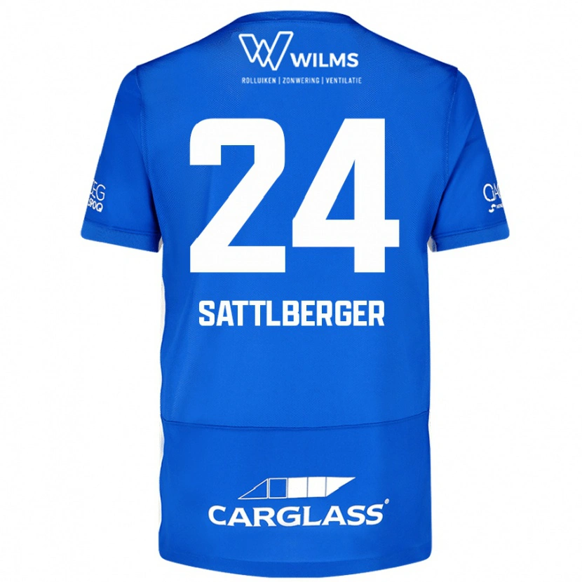 Danxen Mujer Camiseta Nikolas Sattlberger #24 Azul 1ª Equipación 2024/25 La Camisa