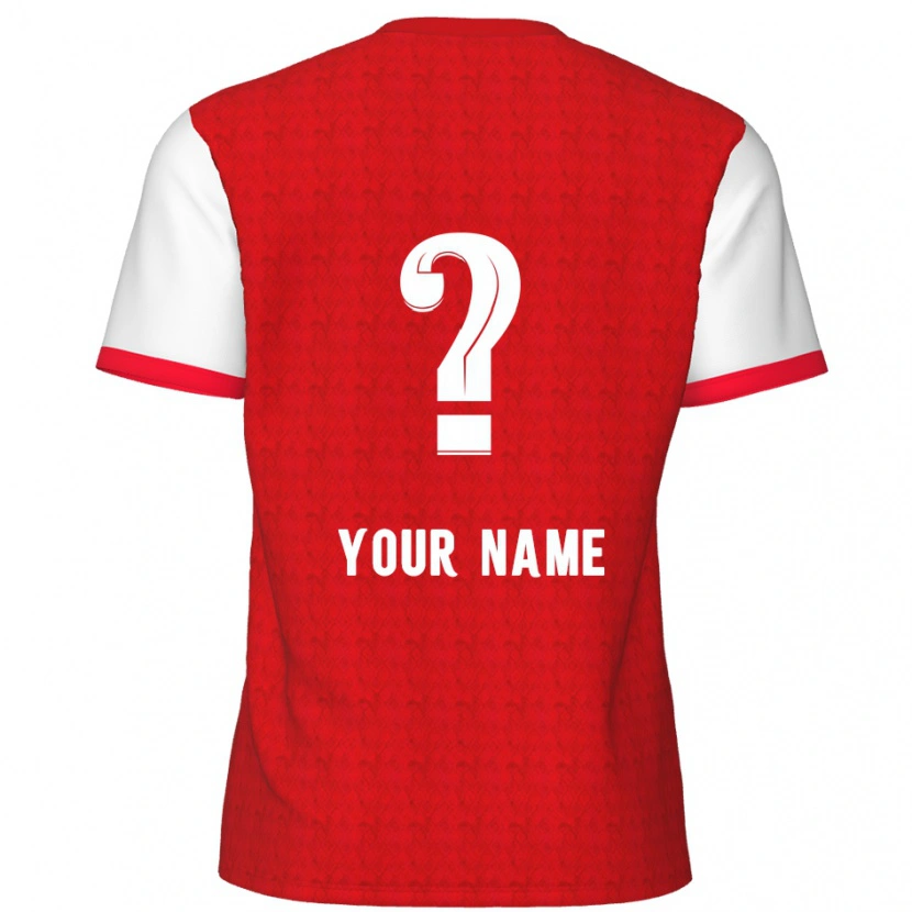 Danxen Mujer Camiseta Su Nombre #0 Rojo Blanco 1ª Equipación 2024/25 La Camisa