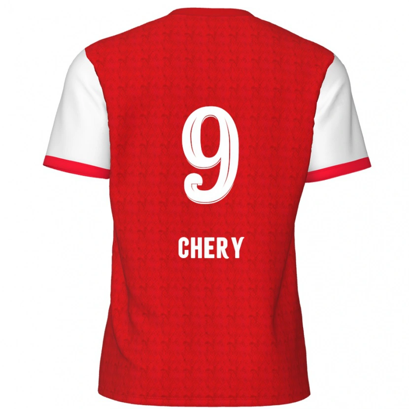 Danxen Mujer Camiseta Tjaronn Chery #9 Rojo Blanco 1ª Equipación 2024/25 La Camisa