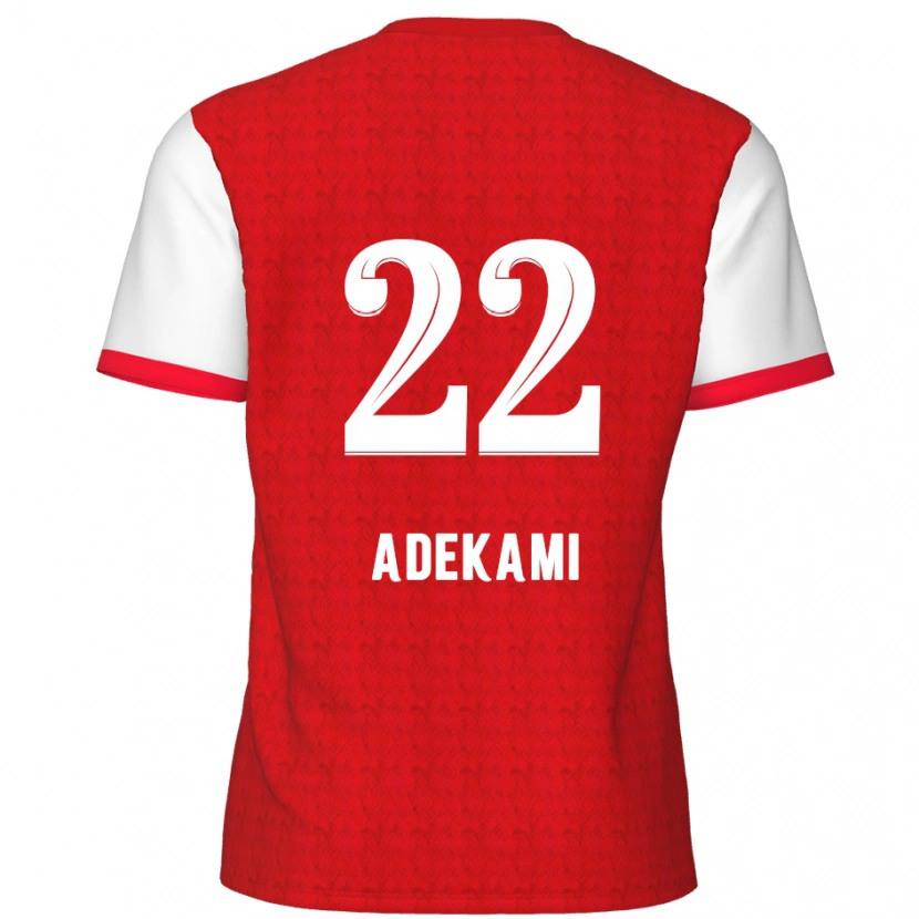 Danxen Mujer Camiseta Farouck Adekami #22 Rojo Blanco 1ª Equipación 2024/25 La Camisa