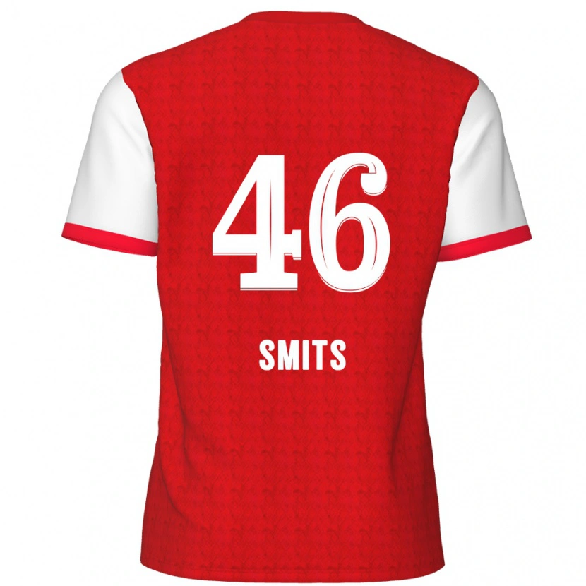 Danxen Mujer Camiseta Milan Smits #46 Rojo Blanco 1ª Equipación 2024/25 La Camisa