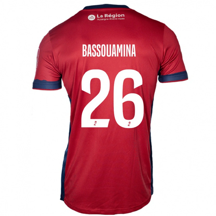 Danxen Mujer Camiseta Mons Bassouamina #26 Borgoña Claro 1ª Equipación 2024/25 La Camisa