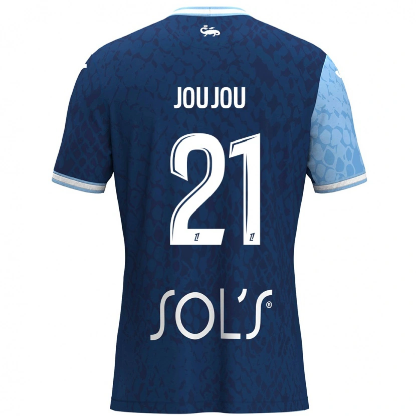Danxen Mujer Camiseta Antoine Joujou #21 Azul Cielo Azul Oscuro 1ª Equipación 2024/25 La Camisa
