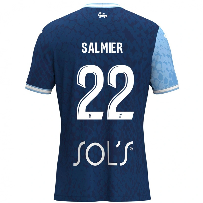 Danxen Mujer Camiseta Yoann Salmier #22 Azul Cielo Azul Oscuro 1ª Equipación 2024/25 La Camisa