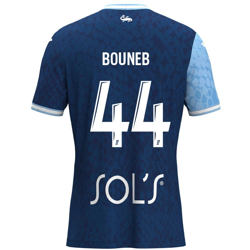 Danxen Mujer Camiseta Ismaïl Bouneb #44 Azul Cielo Azul Oscuro 1ª Equipación 2024/25 La Camisa